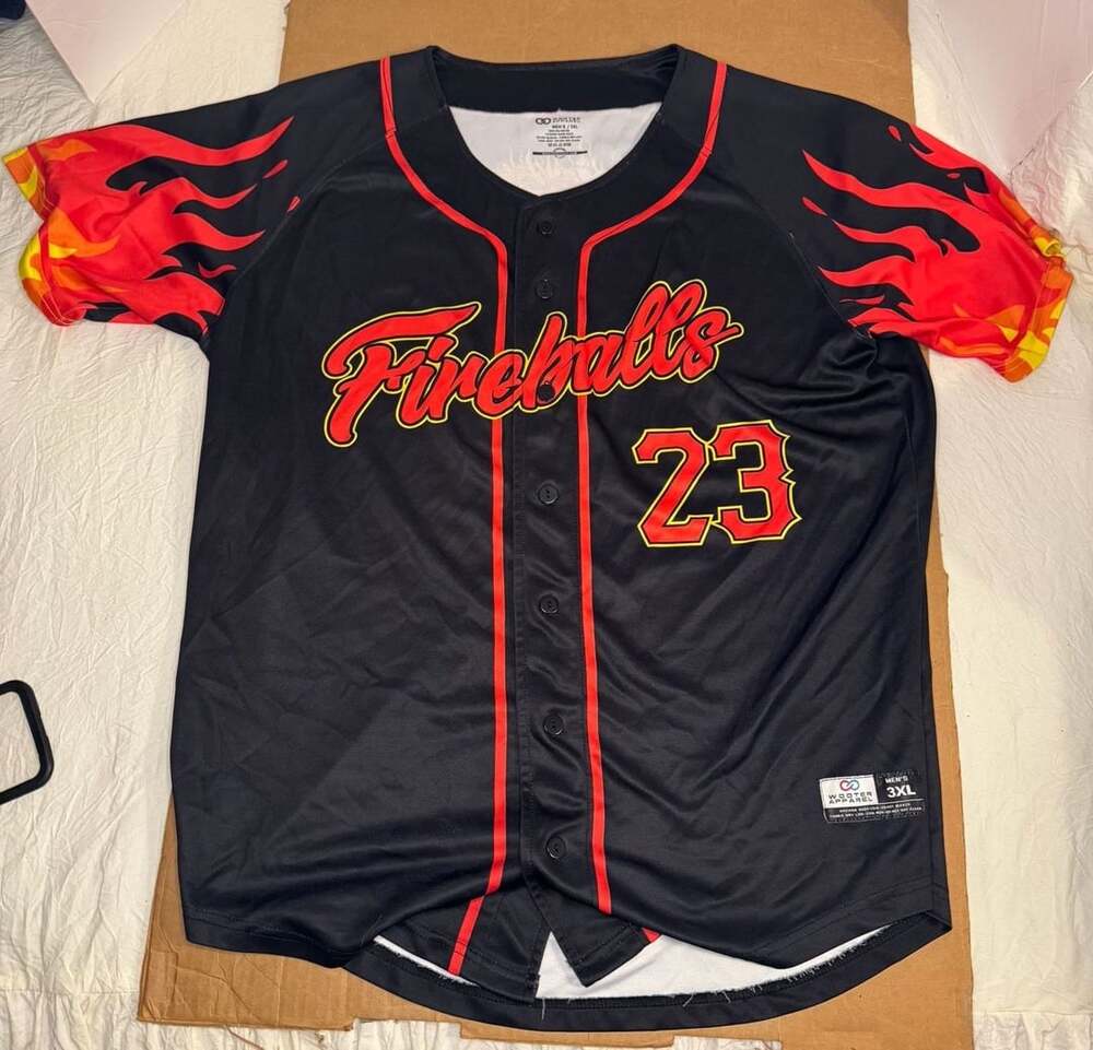 Wooter Apparel Flame Jersey Black Red 23 3XL